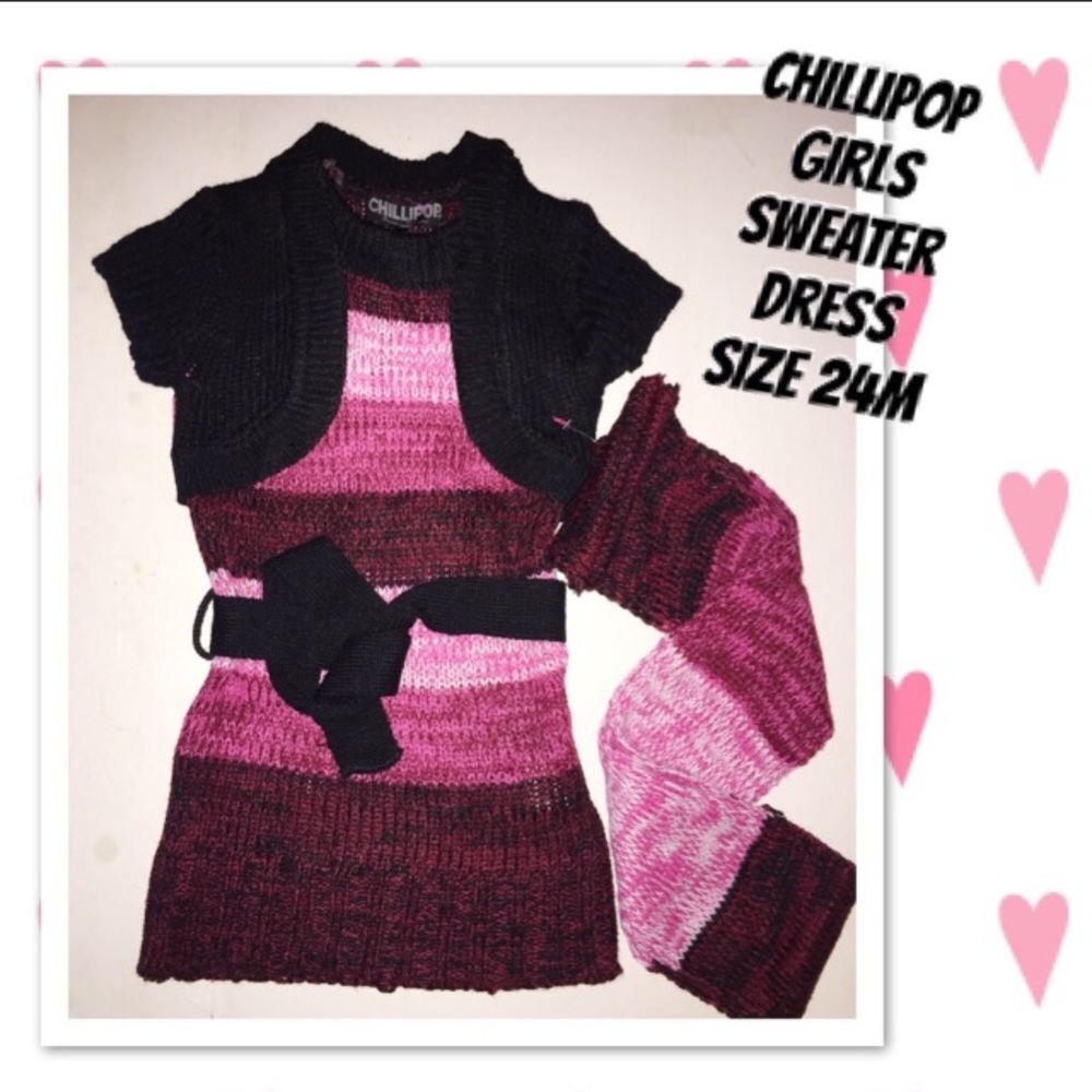 New Girl’s Chillipop Sweater Dress 
size 24m